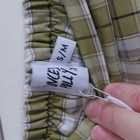 NWT Princess Polly Lona Pleated Mini Skirt Green Plaid Size S/M - Picture 5 of 7